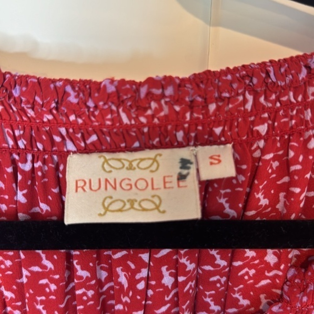 Rungolee 100% Silk Embroidered boho peasant blouse size Small - Picture 3 of 14